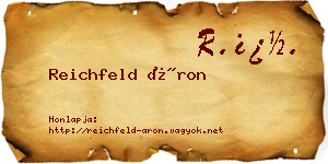 Reichfeld Áron névjegykártya