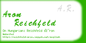 aron reichfeld business card